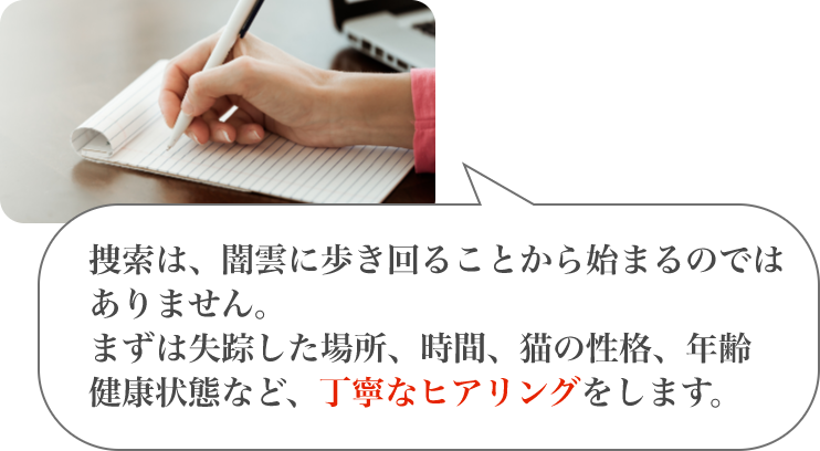 丁寧なヒアリング